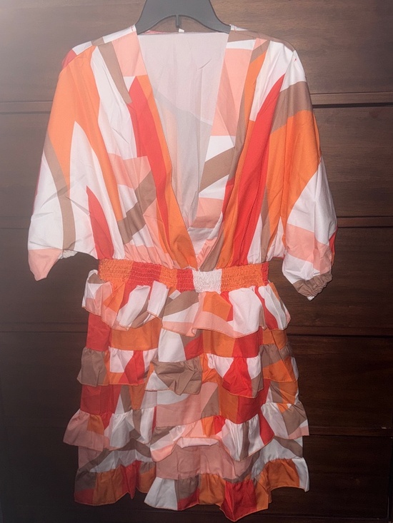 Dresses & Skirts - Boutique | Orange Pattern Flowy Mini Dress